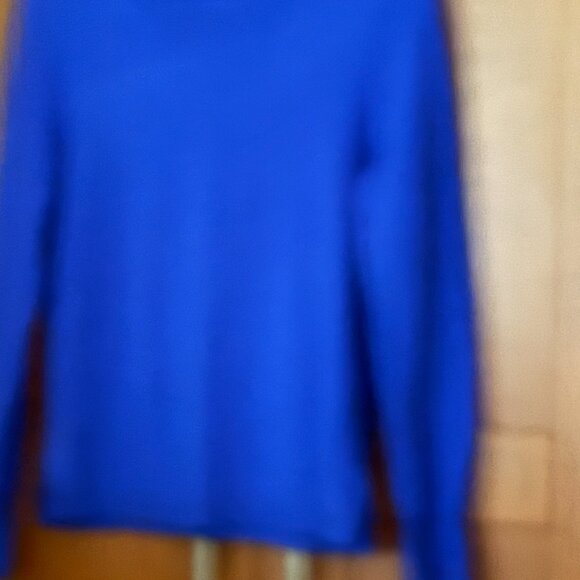 J Crew Cashmere Slim Fit Women's Sz S Crewneck Blue Sweater - Picture 4 of 9